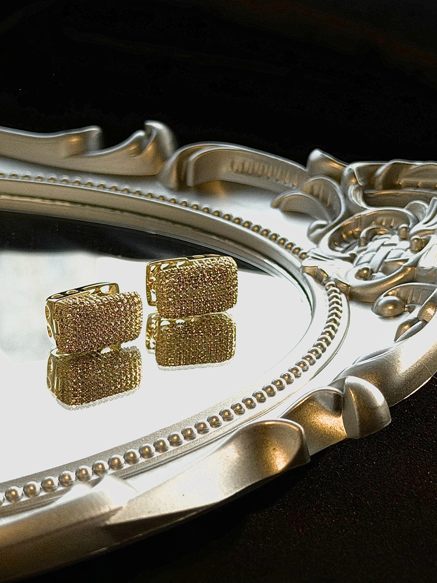 The "Golden Hour" Pavé Huggies