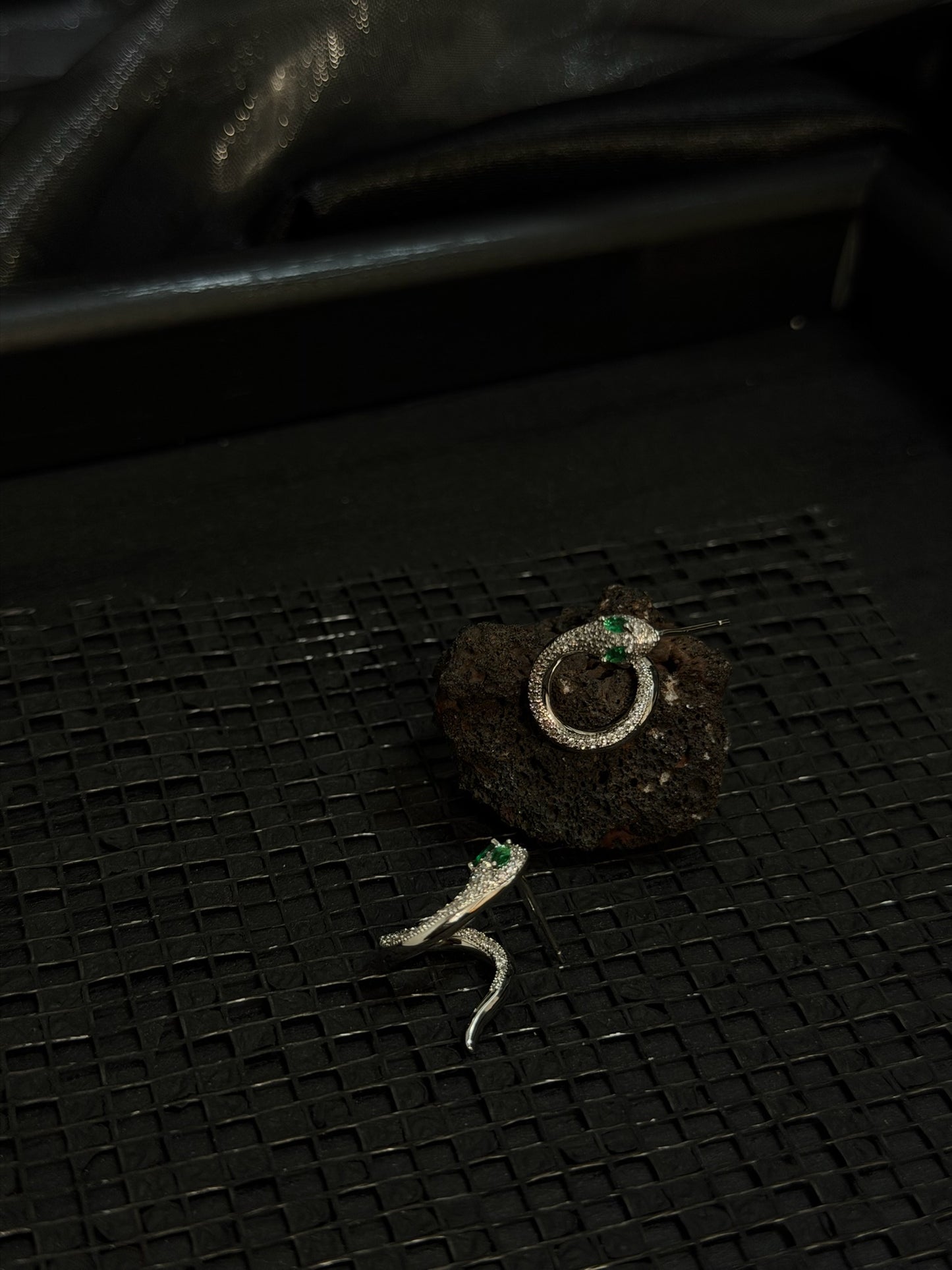 The "South Bank" Coiled Serpent Earrings