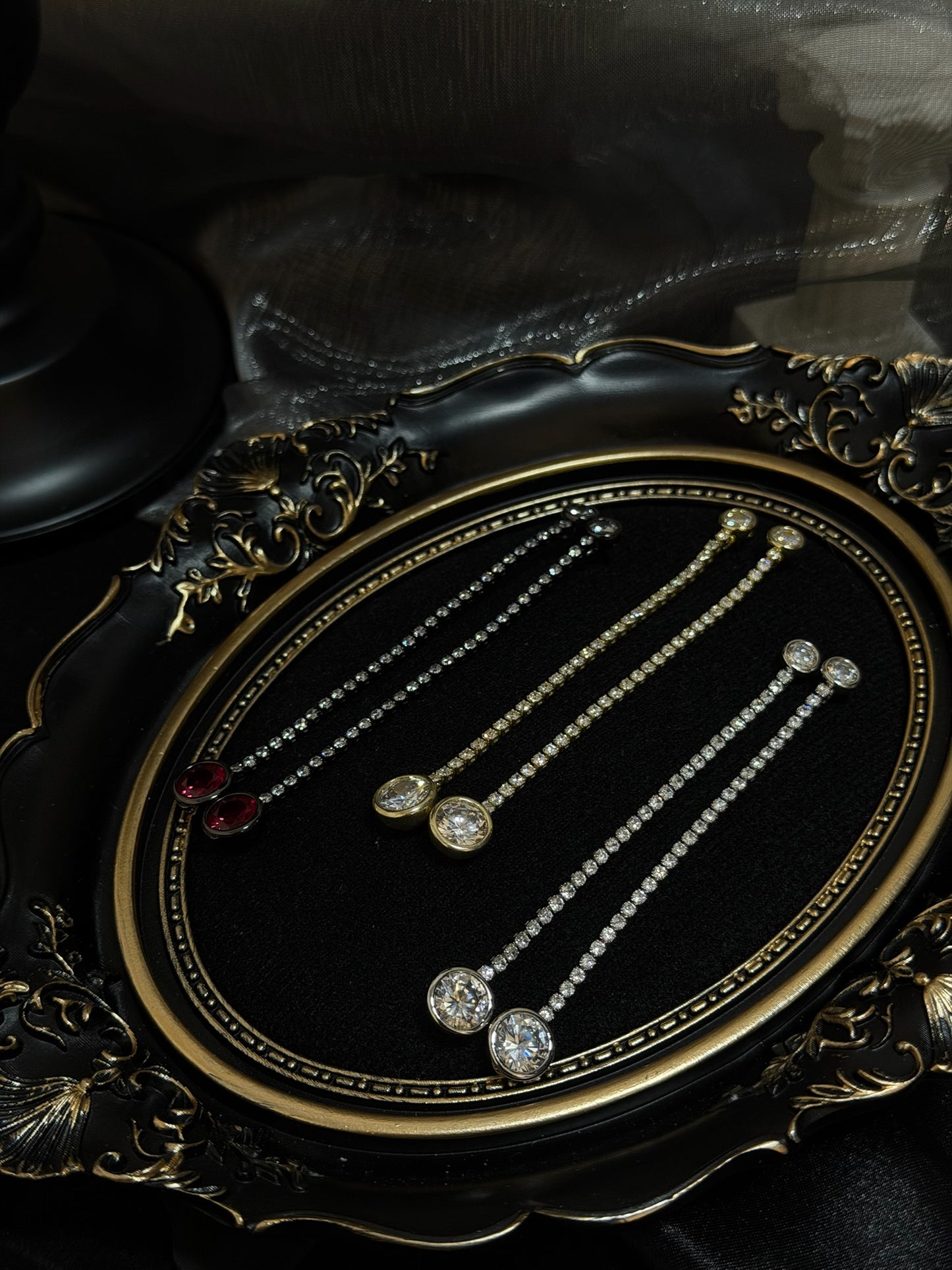 The "Symphony" Linear Drop Earrings