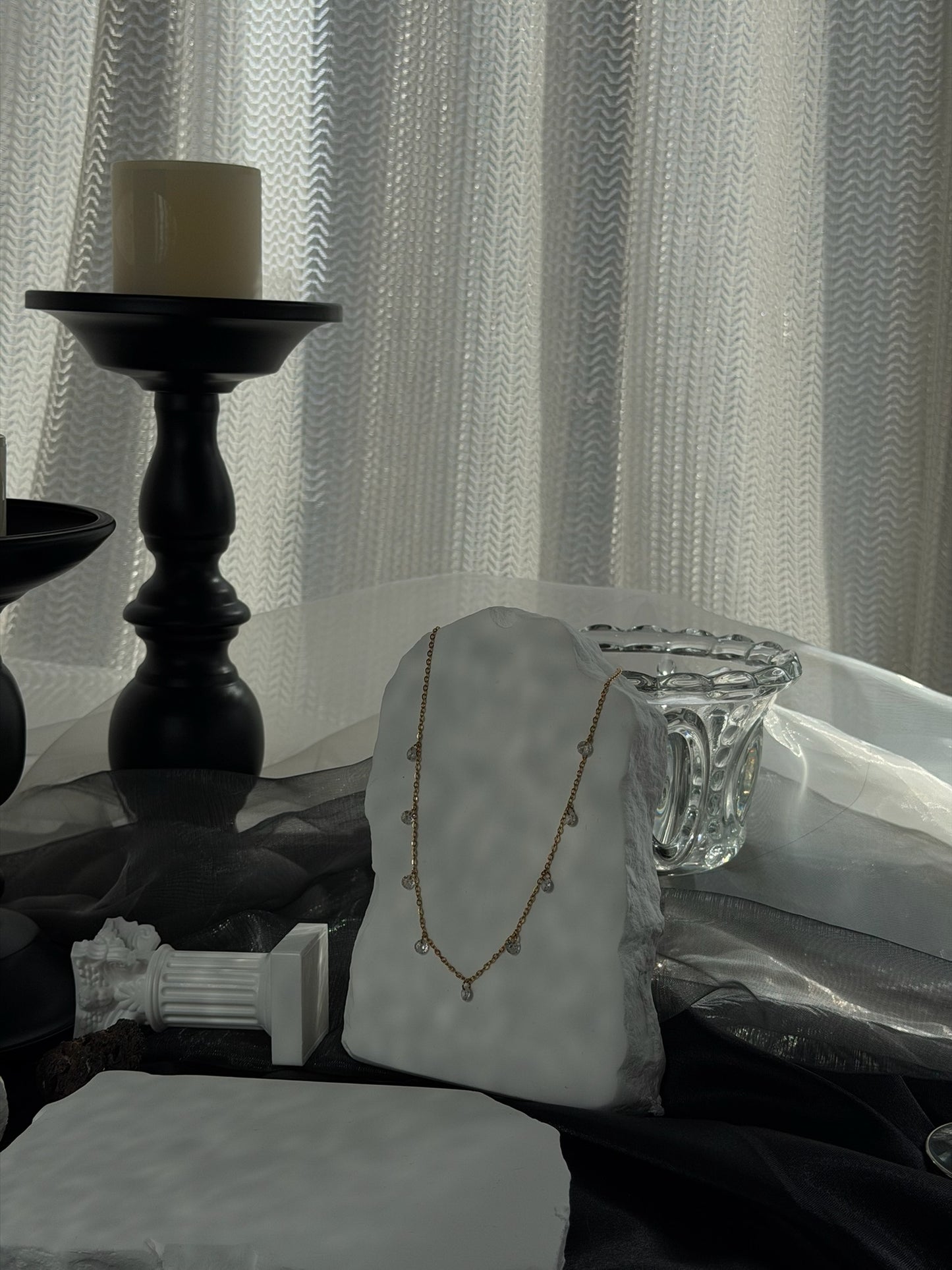 The "Portside" Dewdrop Station Necklace