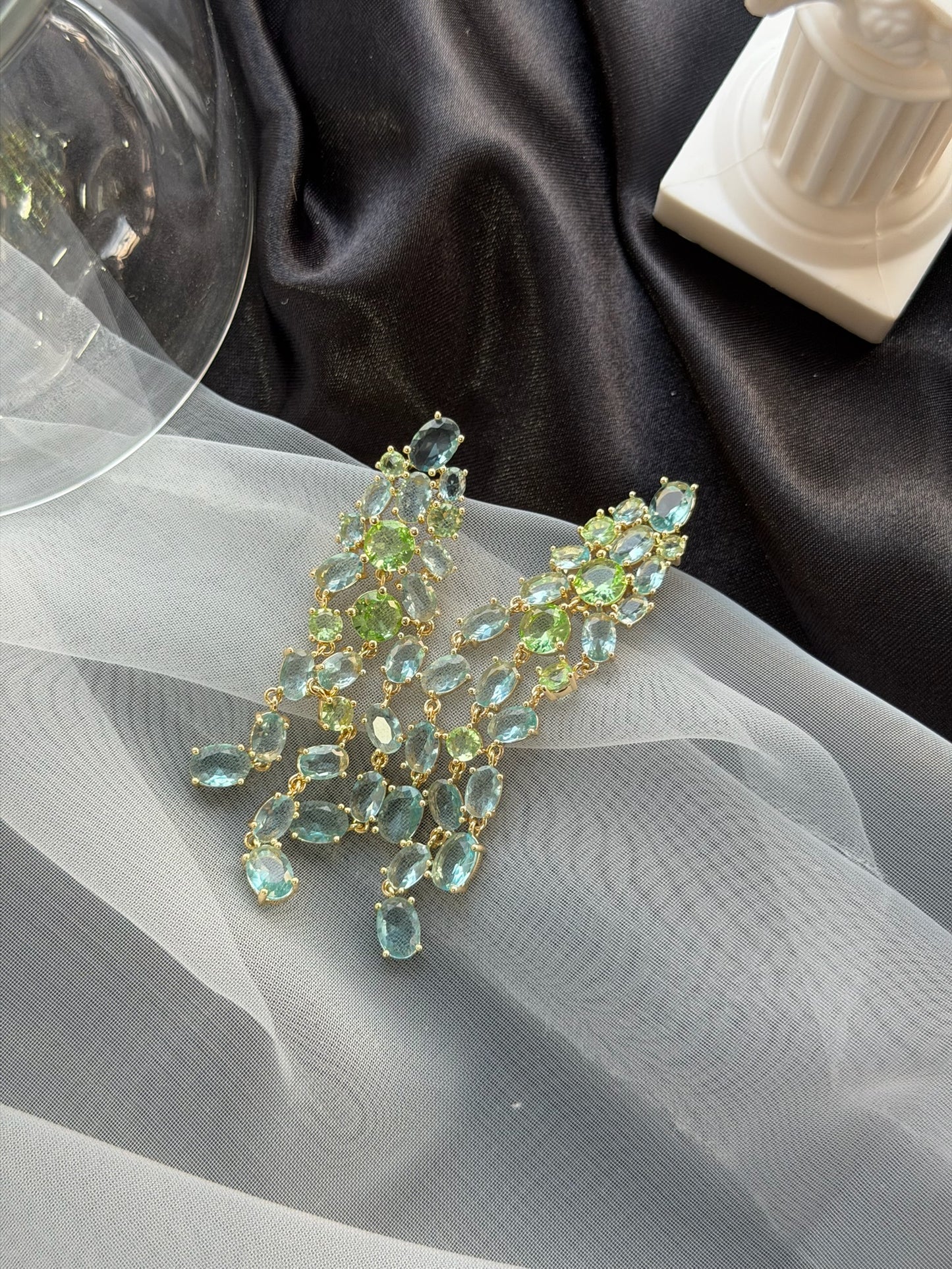 The "Whitsunday Cascade" Statement Earrings