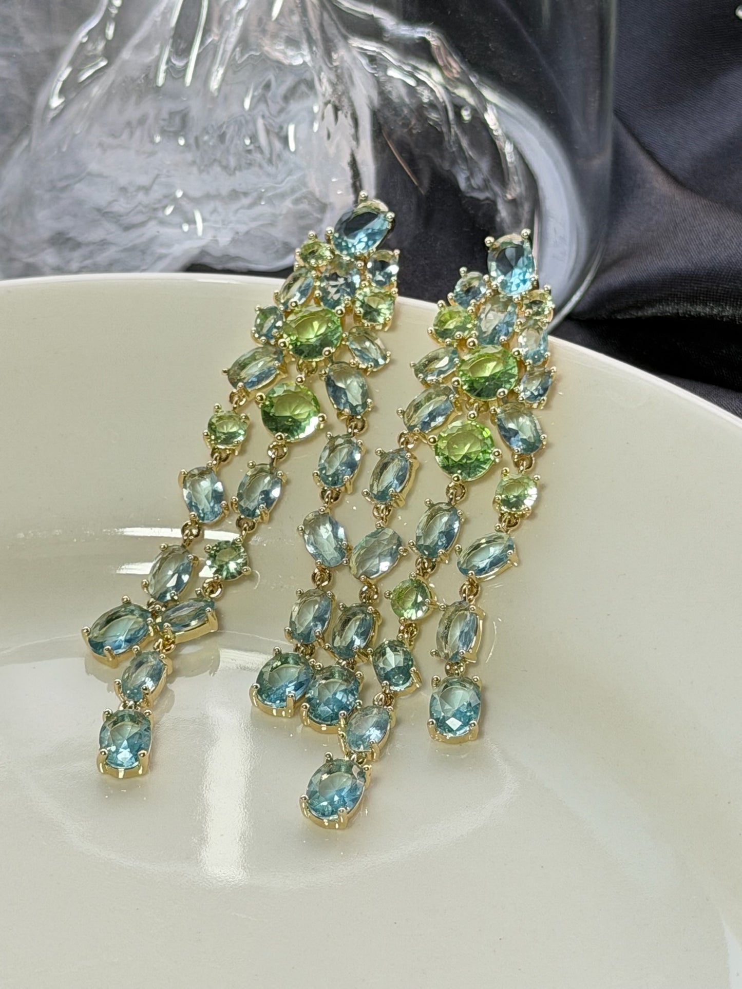 The "Whitsunday Cascade" Statement Earrings
