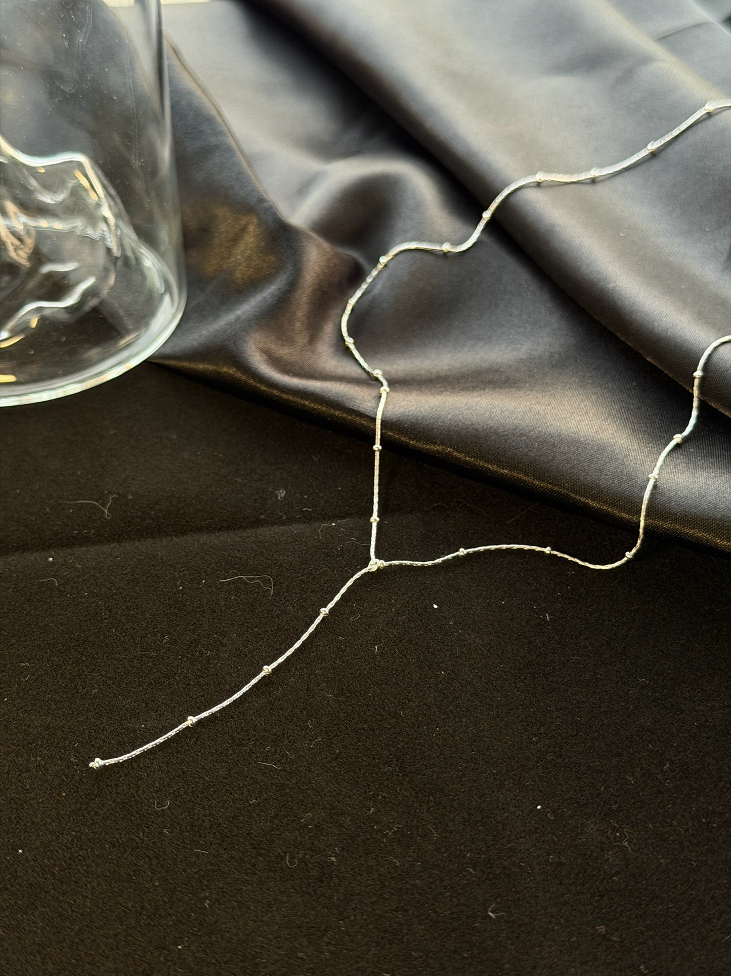 The "NGV Gallery" Minimalist Sterling Silver Lariat Necklace