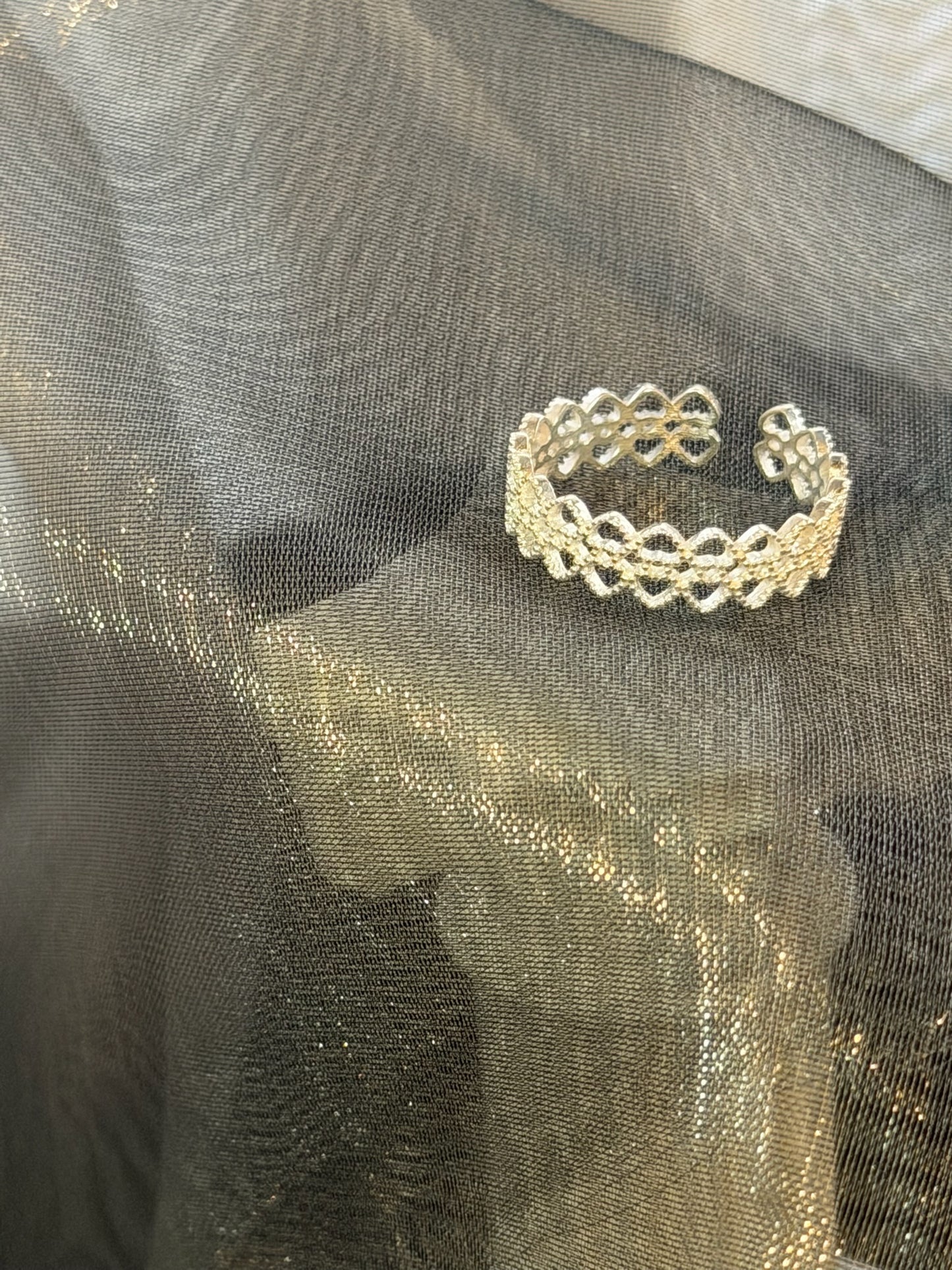 The "Victoria" Filigree Silver Adjustable Ring