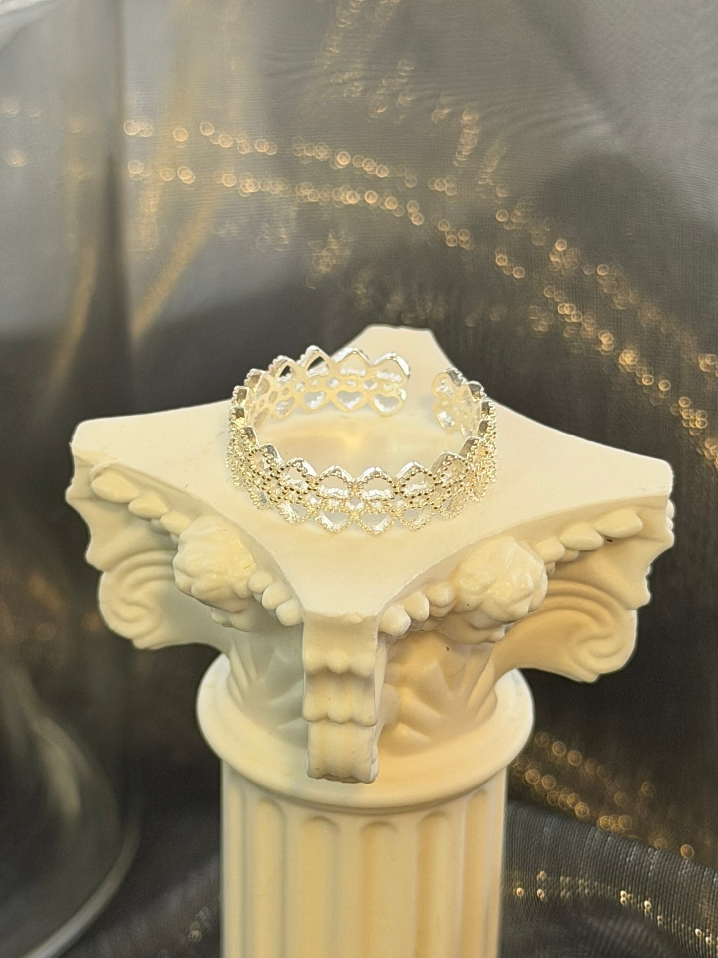 The "Victoria" Filigree Silver Adjustable Ring
