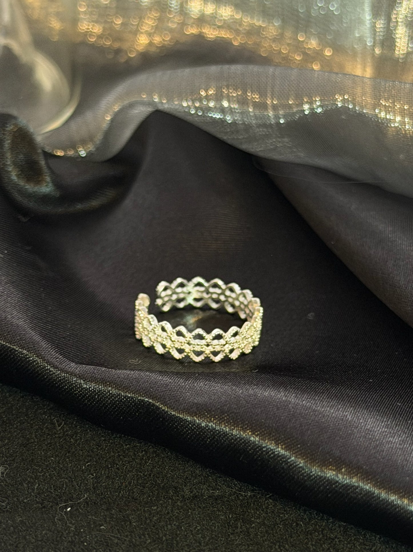The "Victoria" Filigree Silver Adjustable Ring