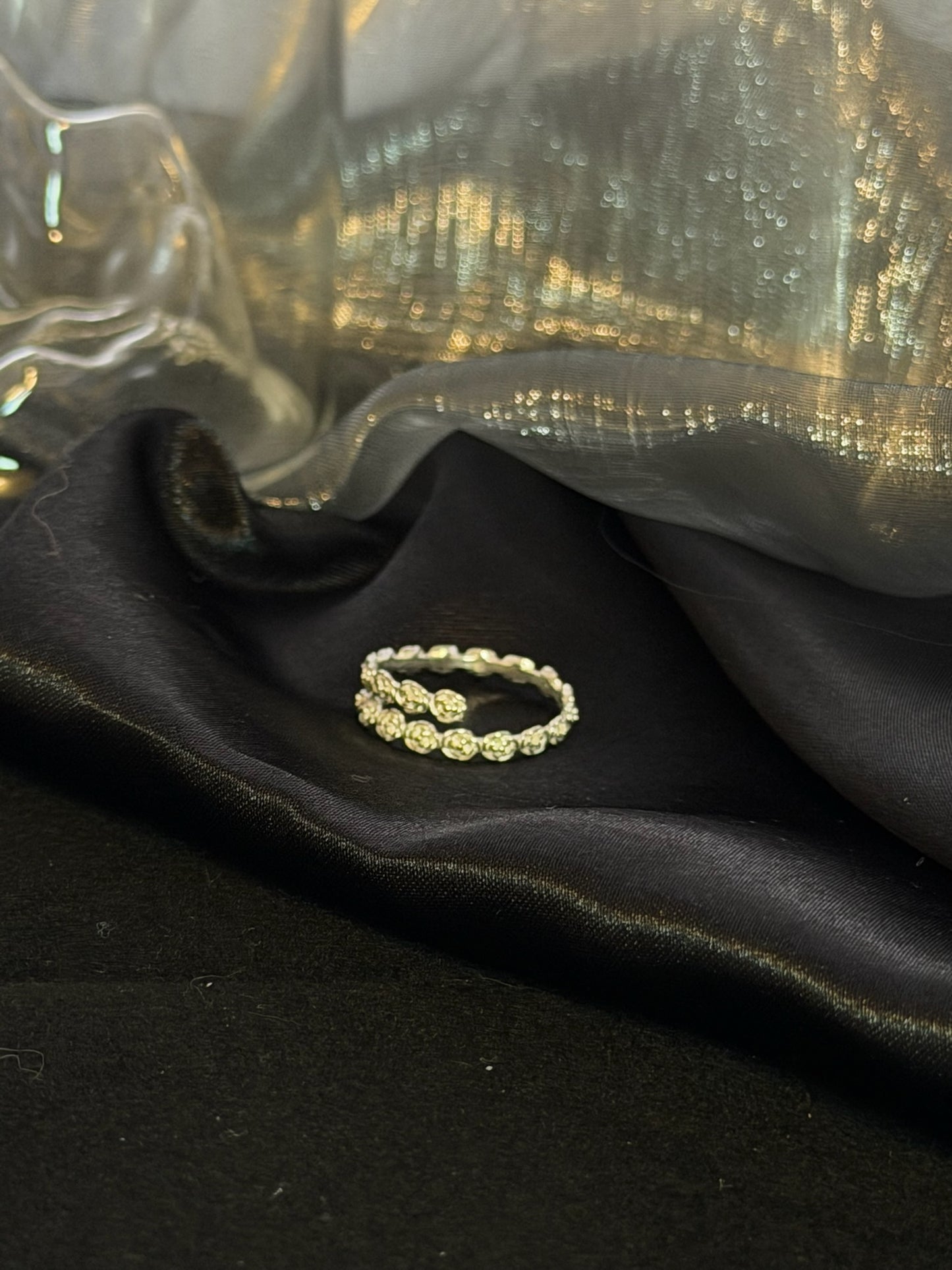 The "Heritage Rose" Silver Wrap Ring