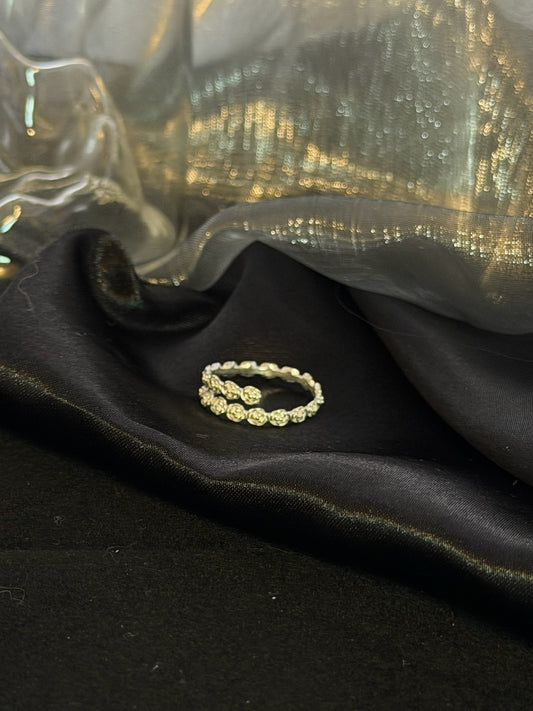 The "Heritage Rose" Silver Wrap Ring