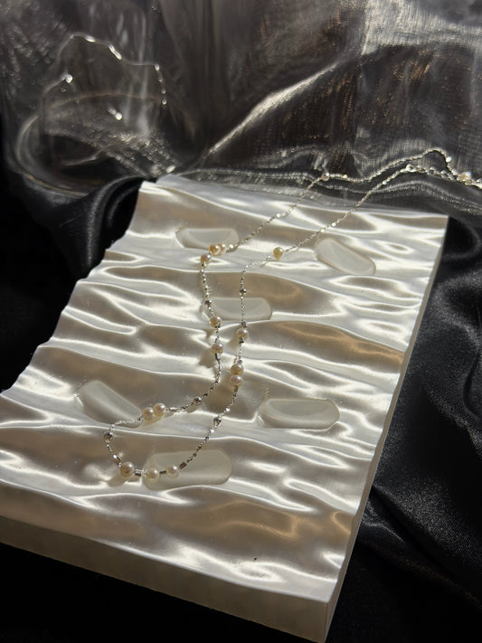 The "Moonlit Harbour" Pearl Station Necklace