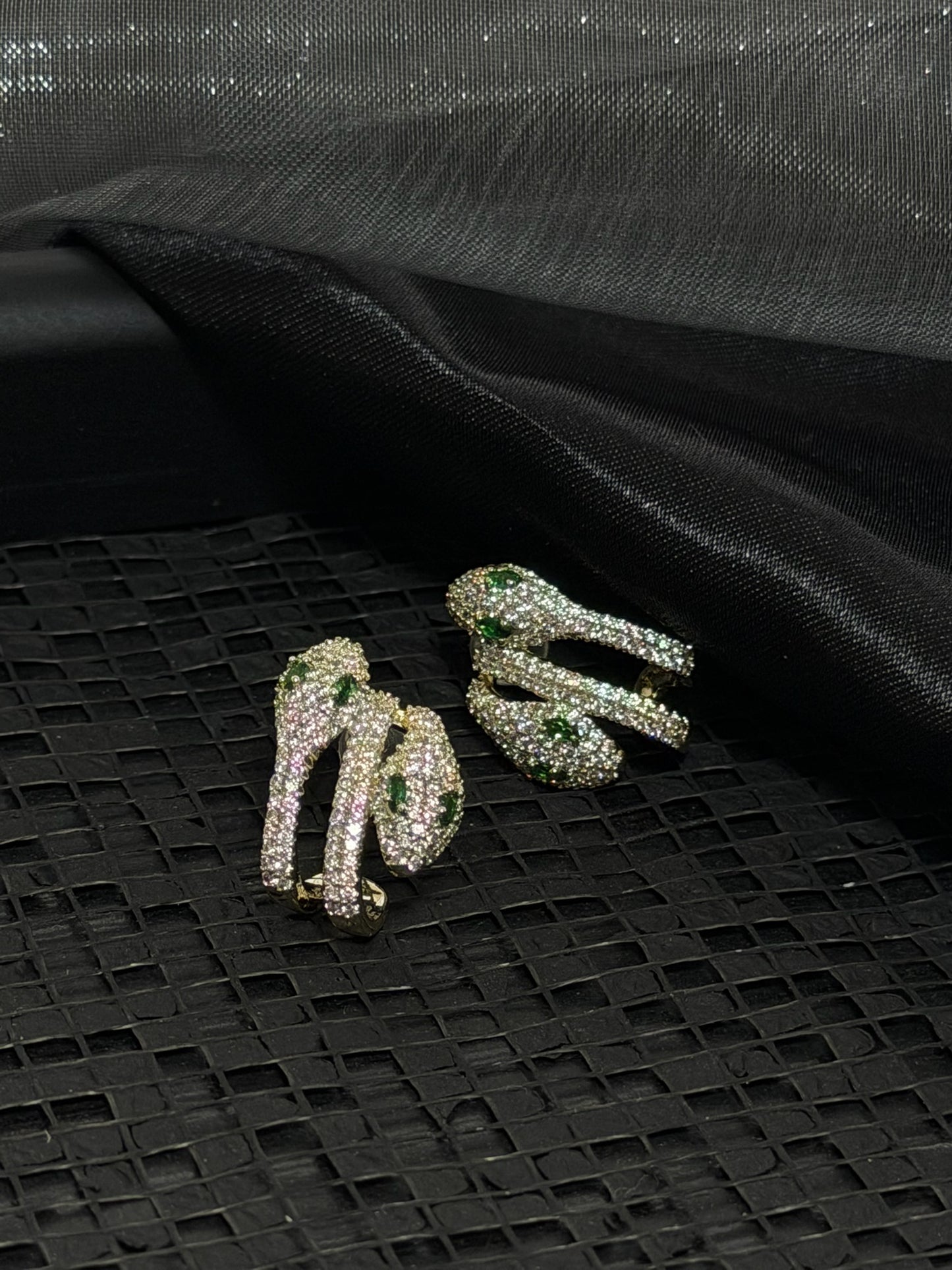 The "Midnight Serpentine" Statement Earrings