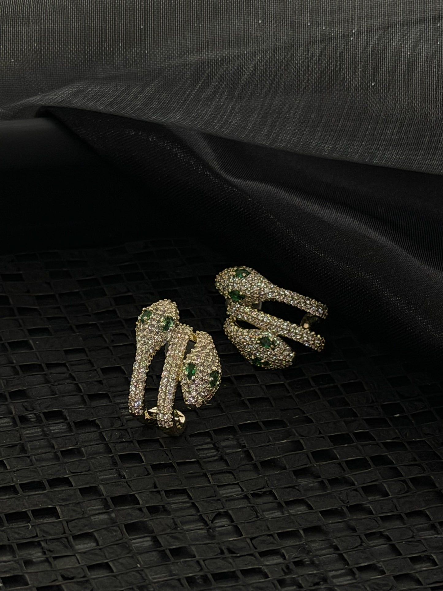 The "Midnight Serpentine" Statement Earrings