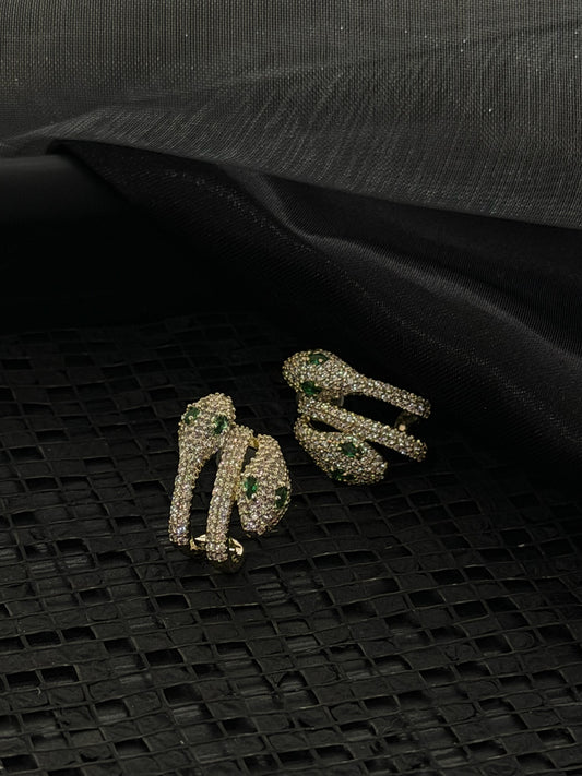 The "Midnight Serpentine" Statement Earrings