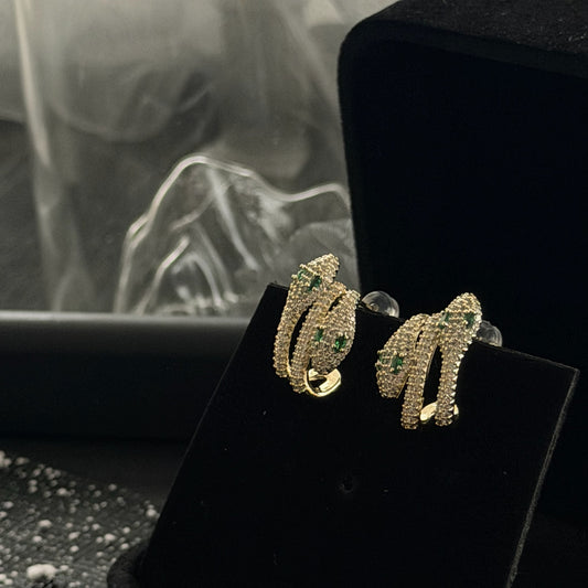 The "Midnight Serpentine" Statement Earrings