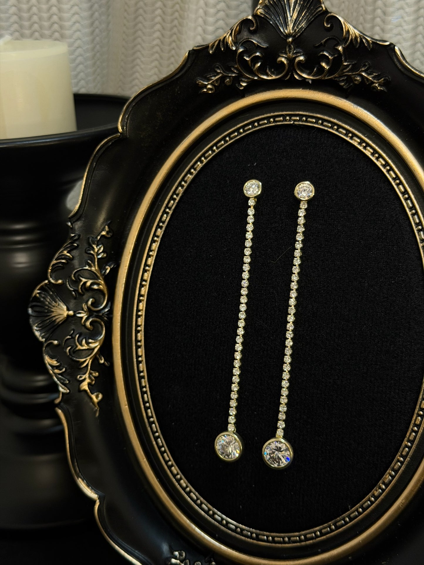 The "Symphony" Linear Drop Earrings