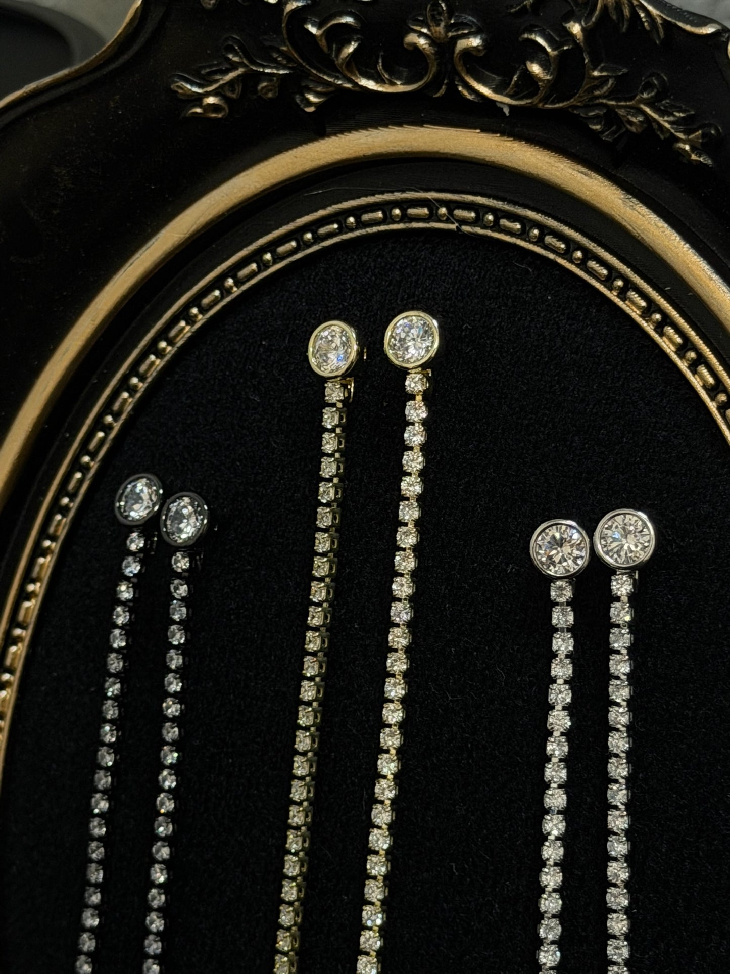 The "Symphony" Linear Drop Earrings