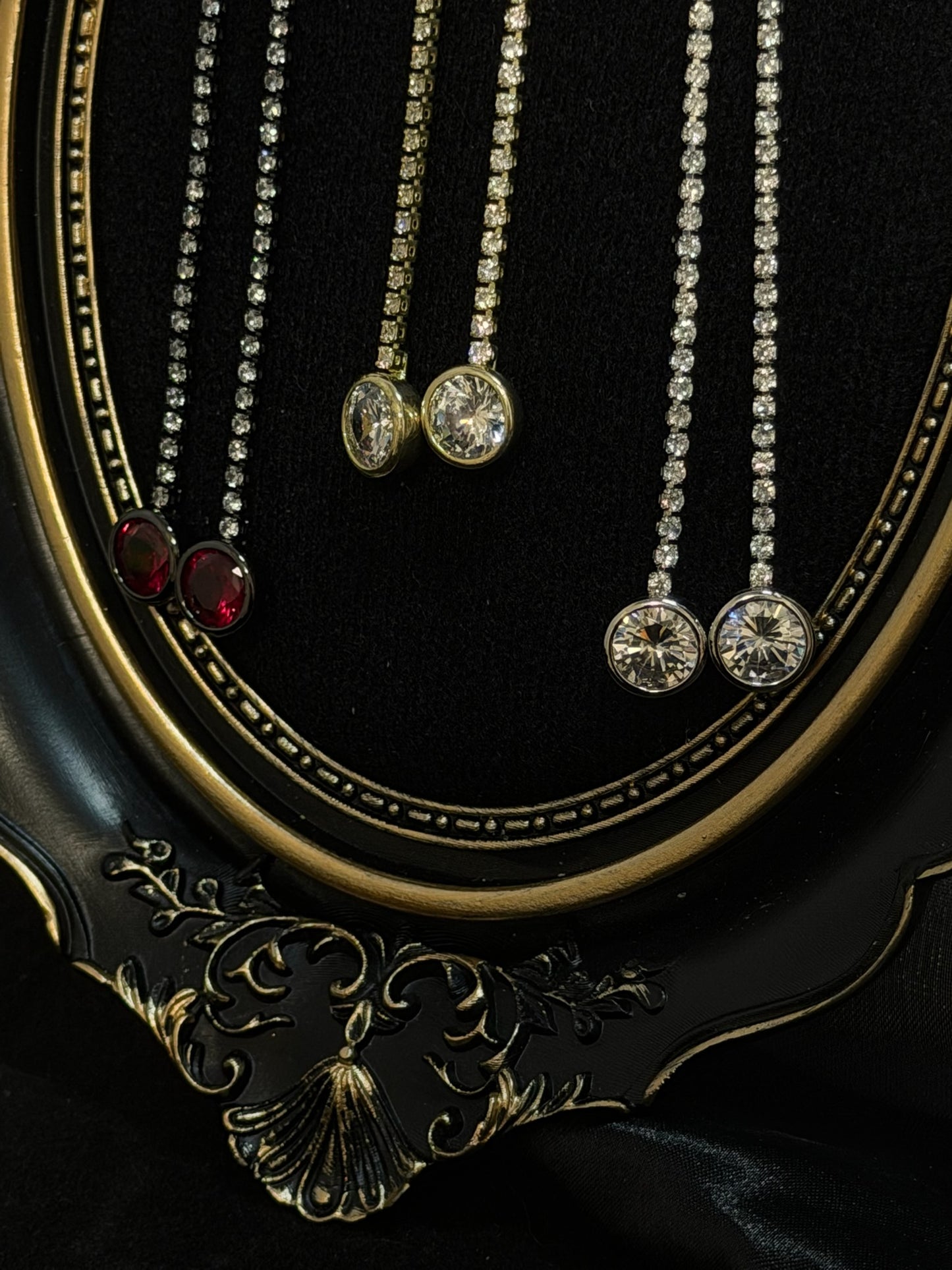 The "Symphony" Linear Drop Earrings