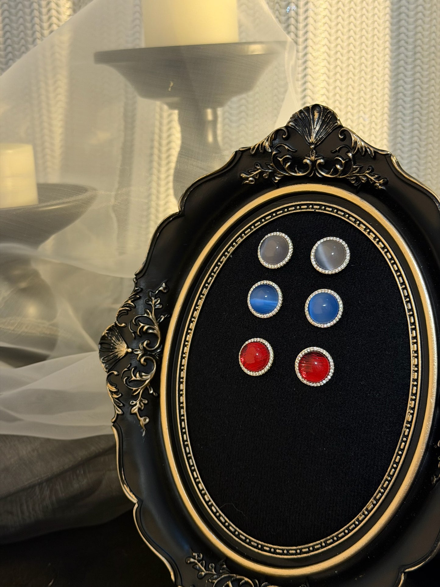 The "Ascot" Vintage Halo Studs