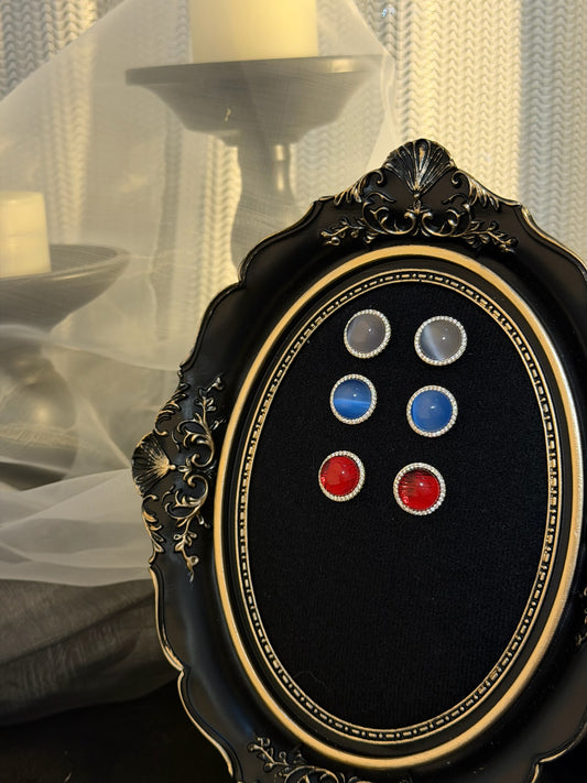 The "Ascot" Vintage Halo Studs