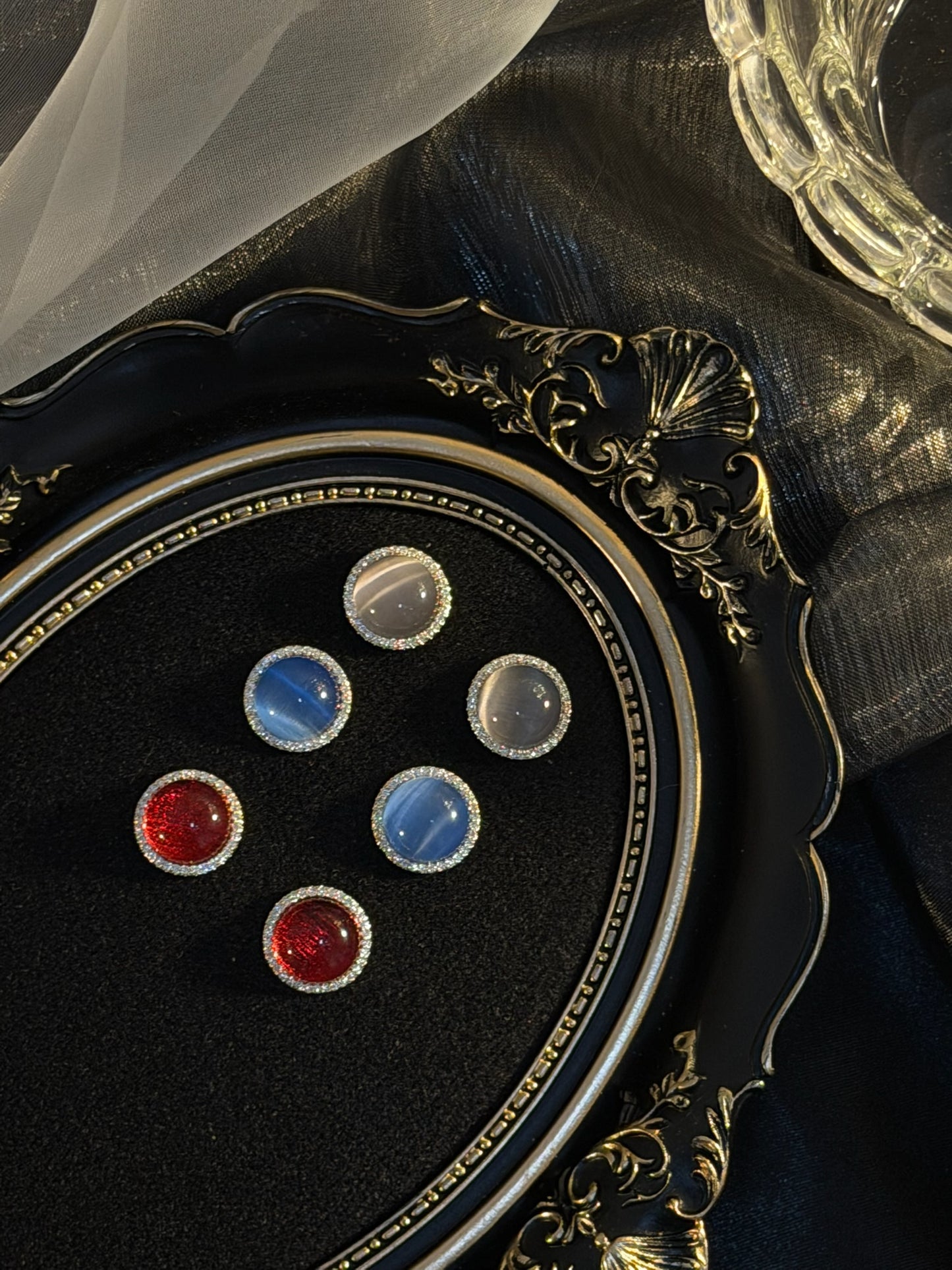 The "Ascot" Vintage Halo Studs