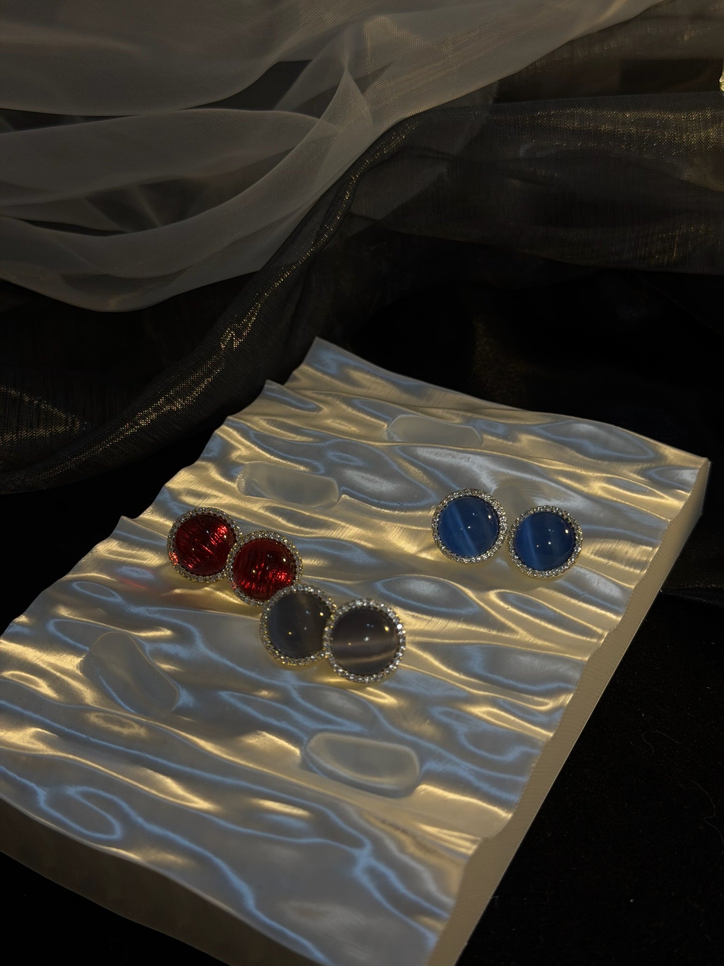 The "Ascot" Vintage Halo Studs