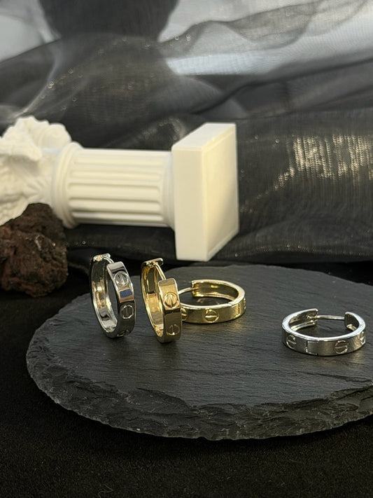 The "Edward Street" Signature Motif Hoops