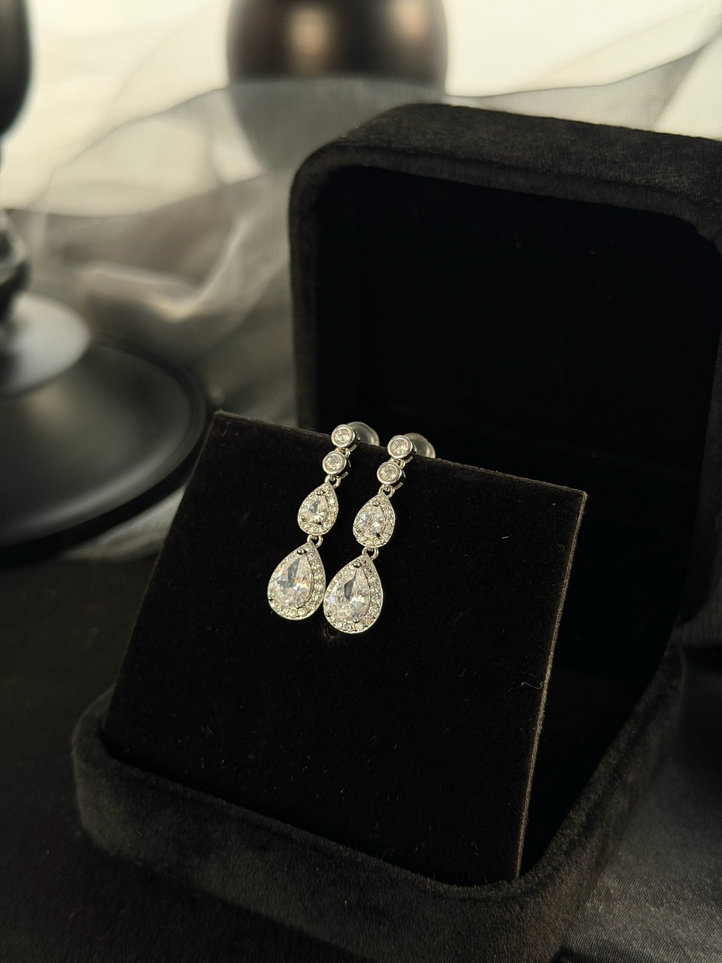 The "City Hall" Cascading Teardrop Earrings