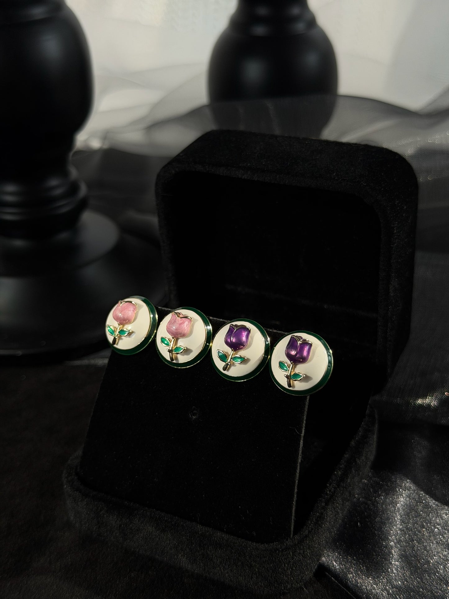 The "Roma Street" Vintage Tulip Studs