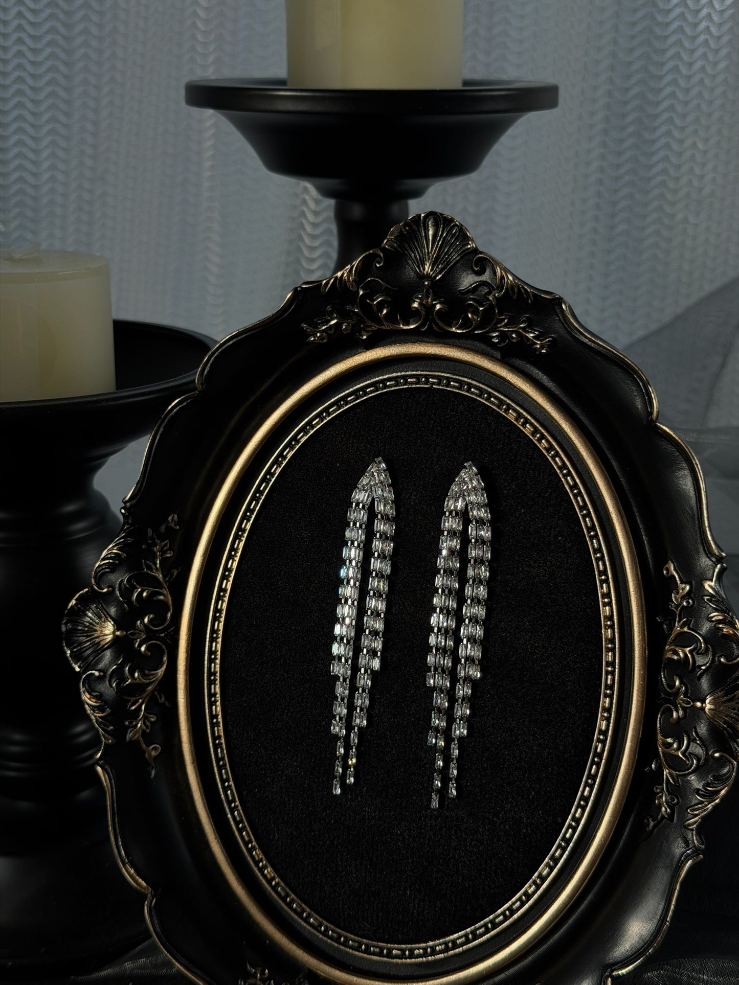 The "Tivoli" Liquid Ribbon Fringe Drops