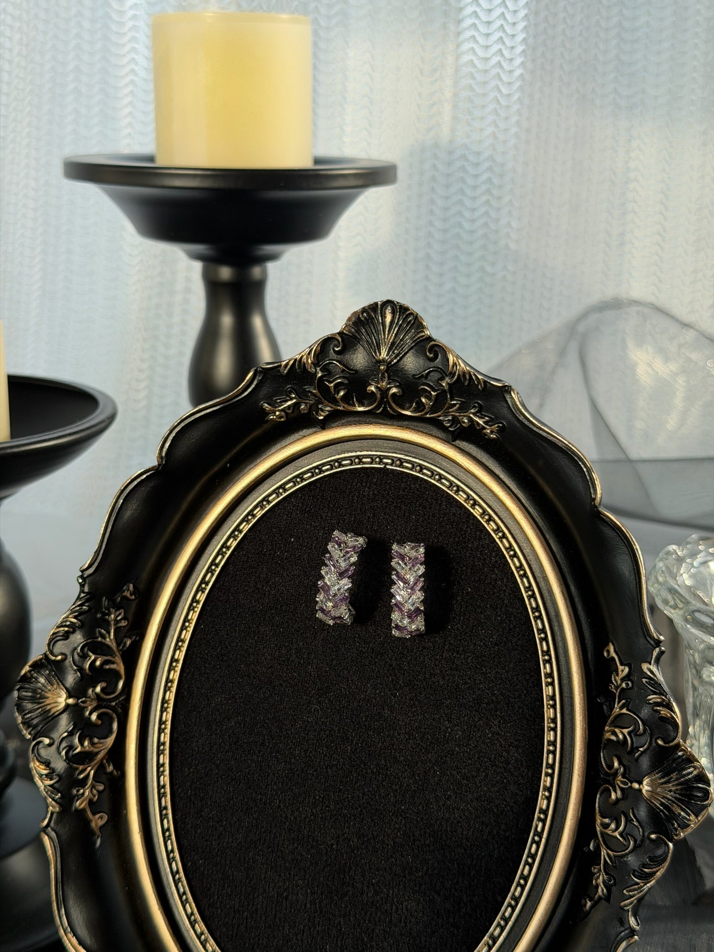 The "Ascot" Woven Chevron Hoops