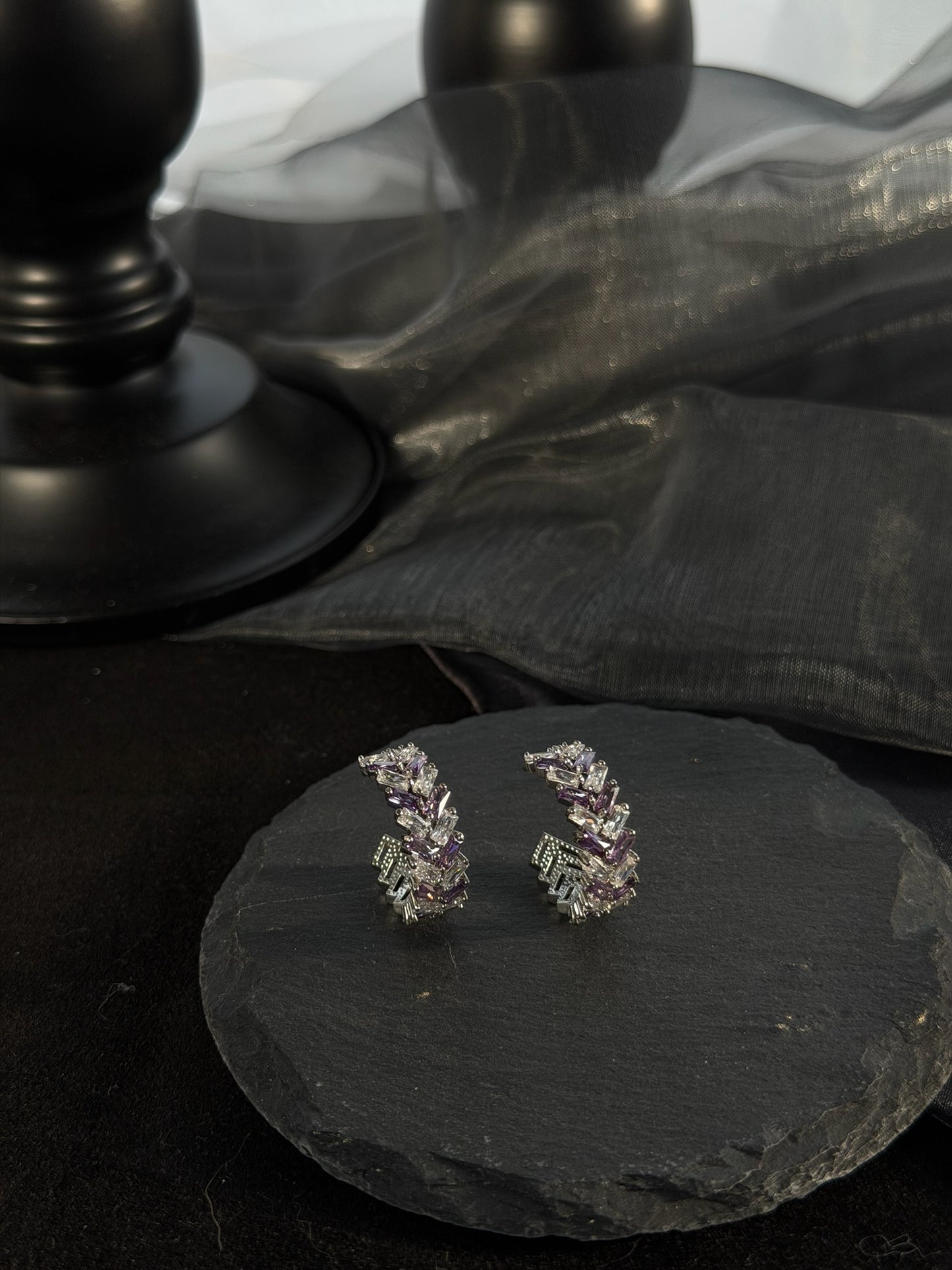 The "Ascot" Woven Chevron Hoops